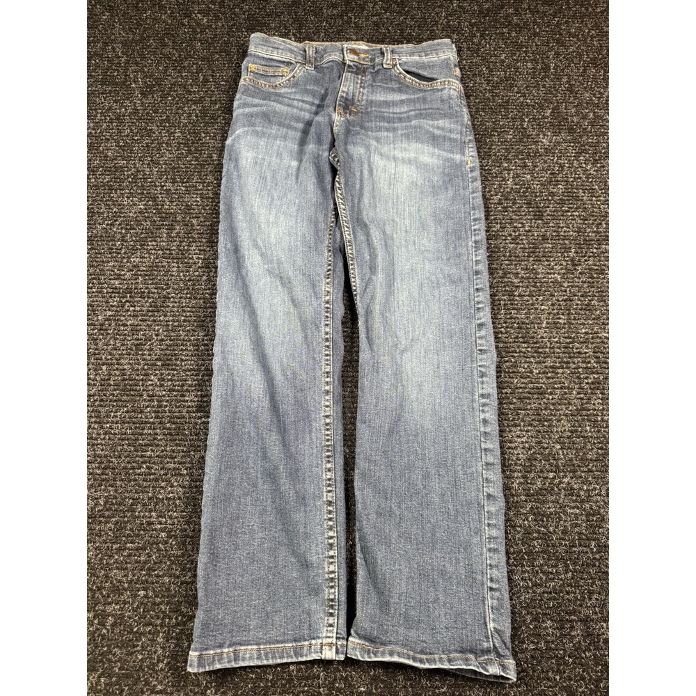 Wrangler Boys Jeans 14 Regular Classic Straight Leg Blue Denim Adjustable Waist
